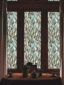 1入組顏色印刷靜電磨砂玻璃膜透明不透明窗戶膜