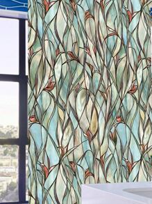 1入組顏色印刷靜電磨砂玻璃膜透明不透明窗戶膜