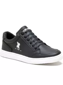 POLO PLUS Men Sneakers - Blanco y Negro - Ver 2