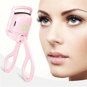 Eyelash Curler, Pink Rechargeable Professional Heated Lash Curlers Rapid Heat-Up Handheld Electric Eyelash Curler Makeup Tool For Women New Years Gift Travel Accessories
