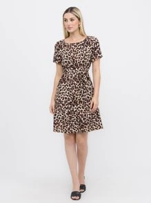 Women Dresses - 棕色 - 查看 2