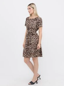 Women Dresses - 棕色 - 查看 4