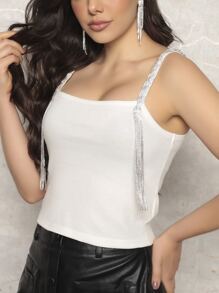 Women Tank Tops & Camis - 白色 - 查看 4