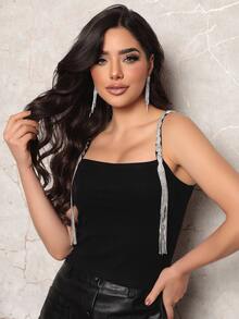 Women Tank Tops & Camis - Black - View 5