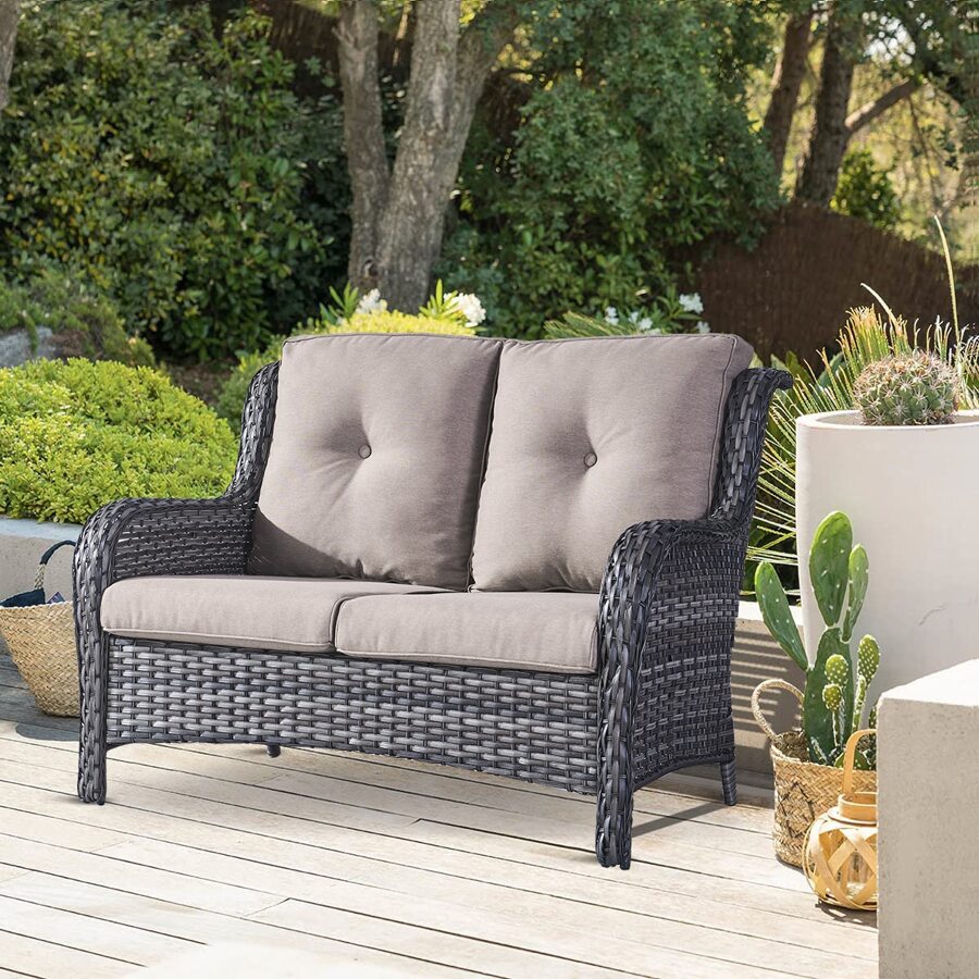 Outdoor Loveseat Allibert By Keter Rosario Outdoor Seat Rattan