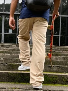 Men Jeans - 米色 - 查看 2