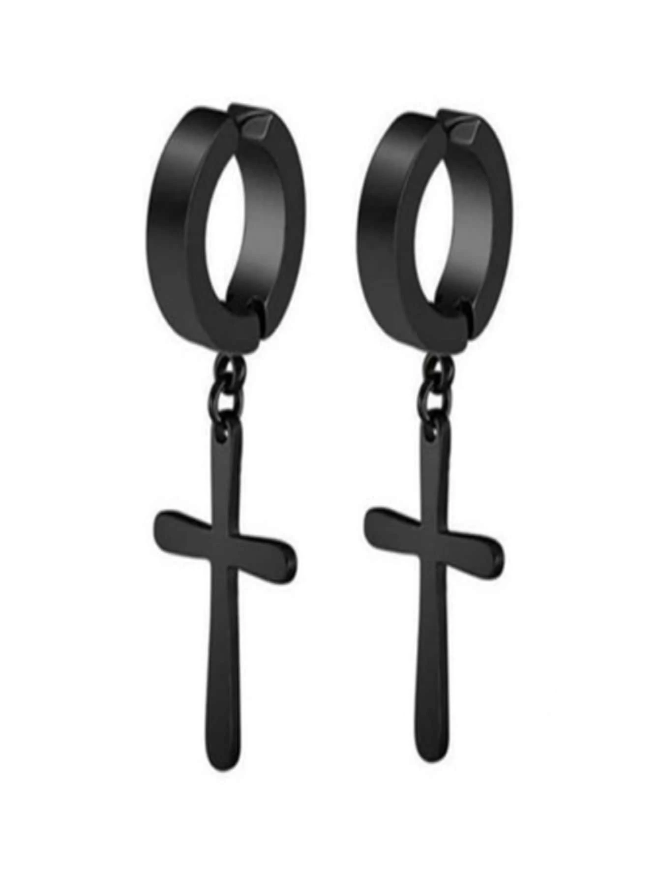 Hoop Earrings - màu đen - Xem 1