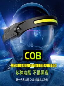 DORRAS Rechargeable Multifunctional Head Lamp - Black - View 2