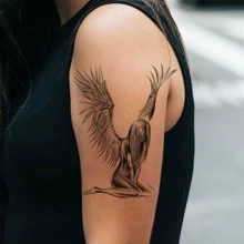 1Sheet Angel Girl Pattern Temporary Tattoo Stickers,Waterproof Body Arm Leg Makeup Fake Tattoo Sticker For Women And Man - Multicolor - View 1
