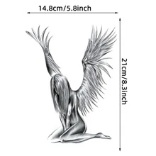 1Sheet Angel Girl Pattern Temporary Tattoo Stickers,Waterproof Body Arm Leg Makeup Fake Tattoo Sticker For Women And Man - Multicolor - View 4