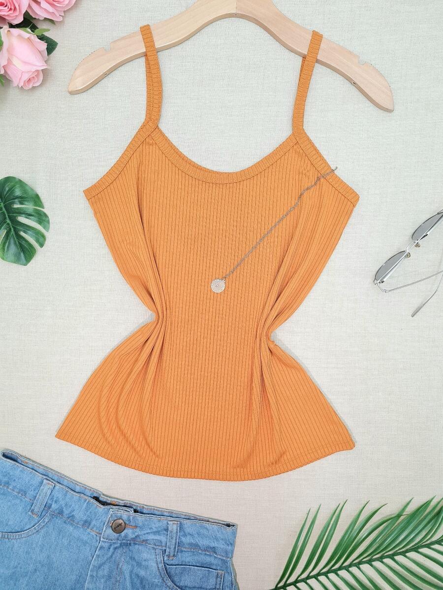 Plus Size Tank Tops & Camis - Yellow - View 1