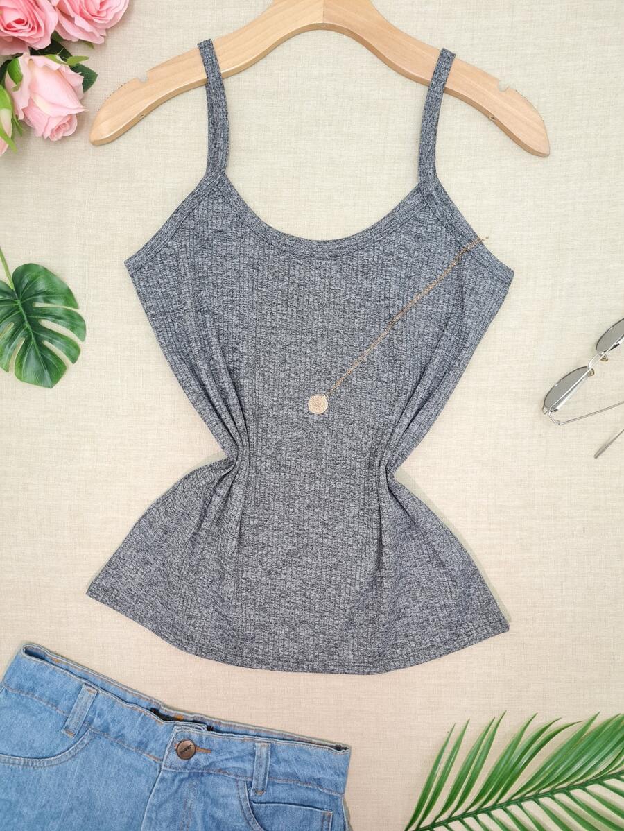 Plus Size Tank Tops & Camis - Dark Grey - View 1