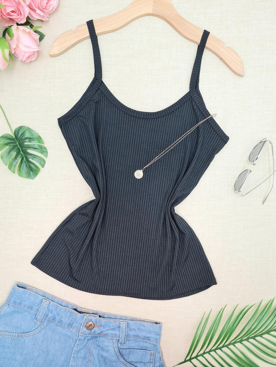 Plus Size Tank Tops & Camis - Black - View 1