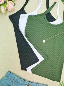 Plus Size Tank Tops & Camis - xanh quân đội - Xem 2