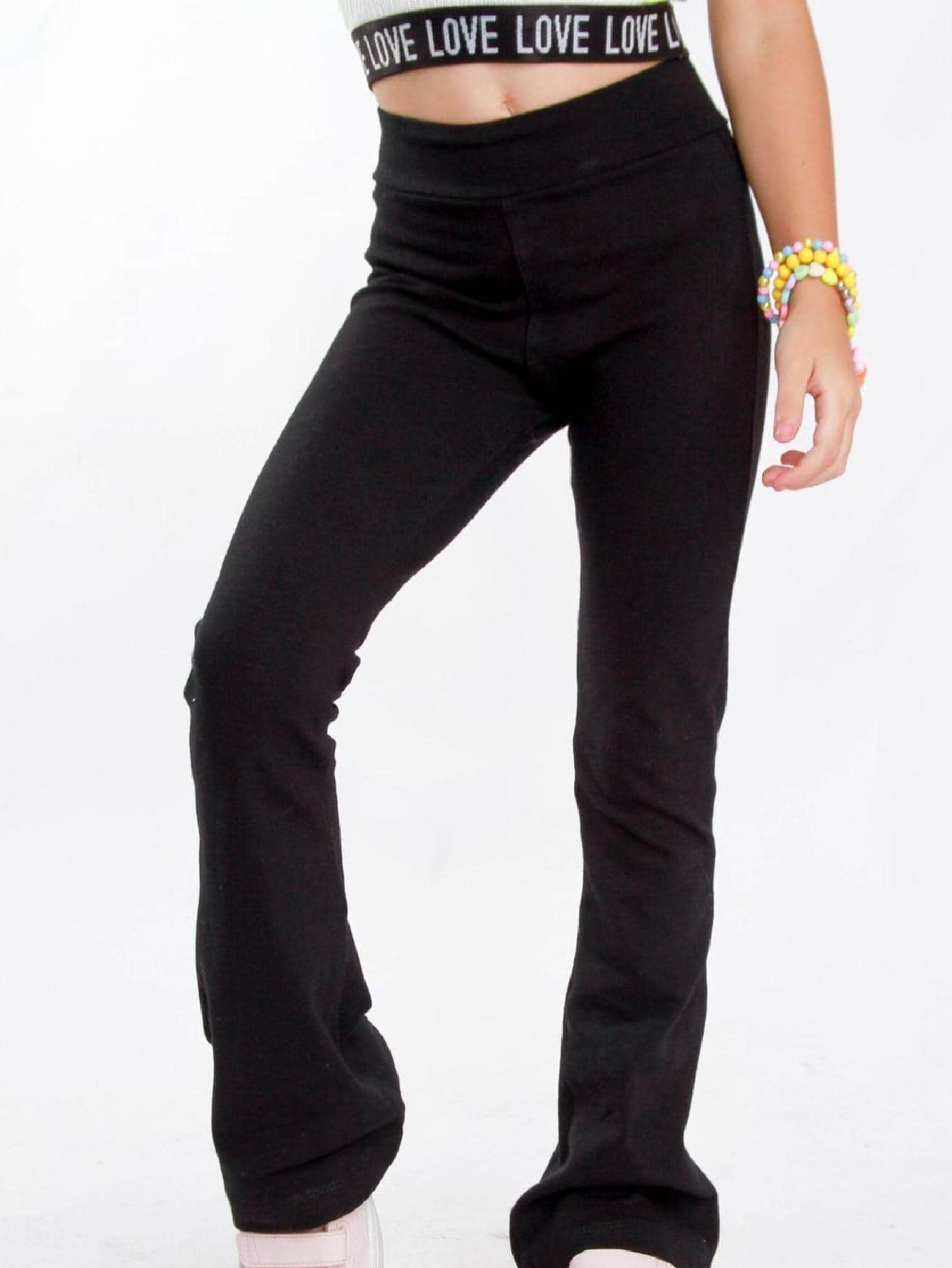 Tween Girls Pants - 黑色 - 查看 1