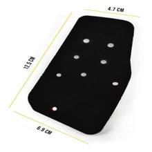 Cubre Pedal Para Auto Automático Combinado Cromo Hule - Rojo - Ver 2