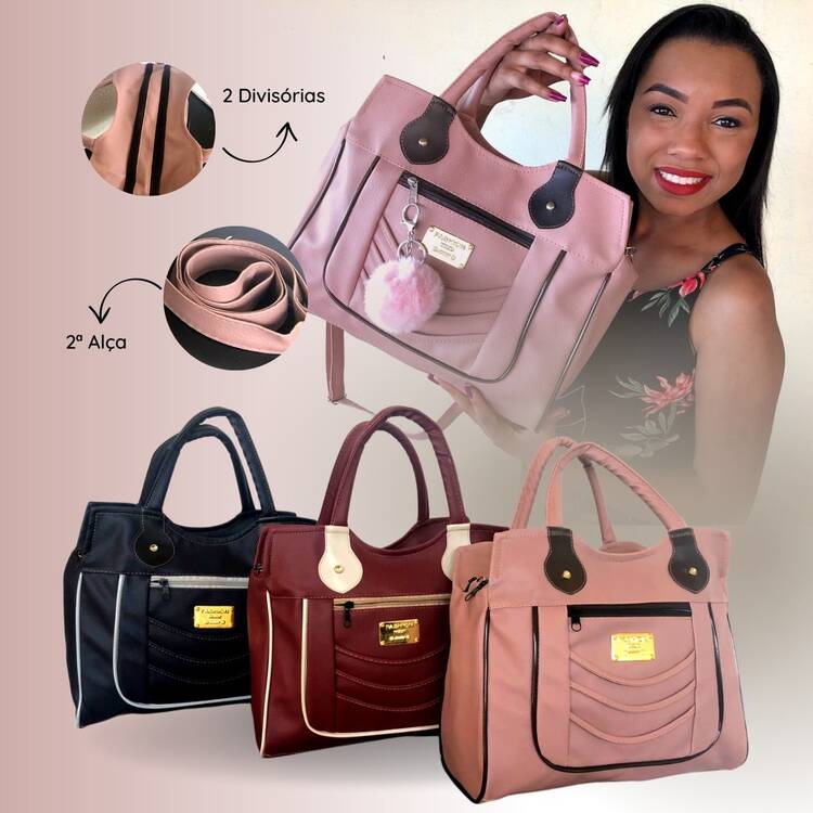 Women Tote Bags - Màu hồng gỉ - Xem 3