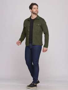 Men Jackets & Coats - 軍綠色 - 查看 2