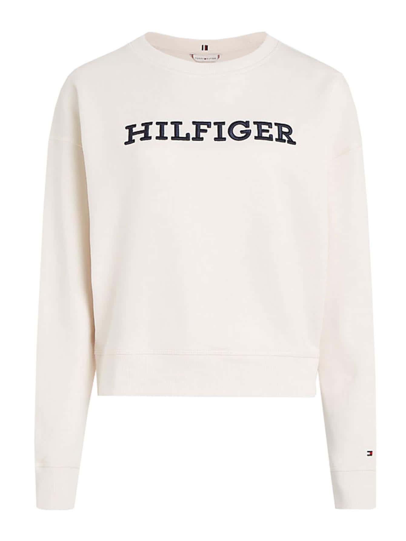 Tommy Hilfiger women's sweater CREAM WHITE WW0WW38860AC0 SHEIN USA