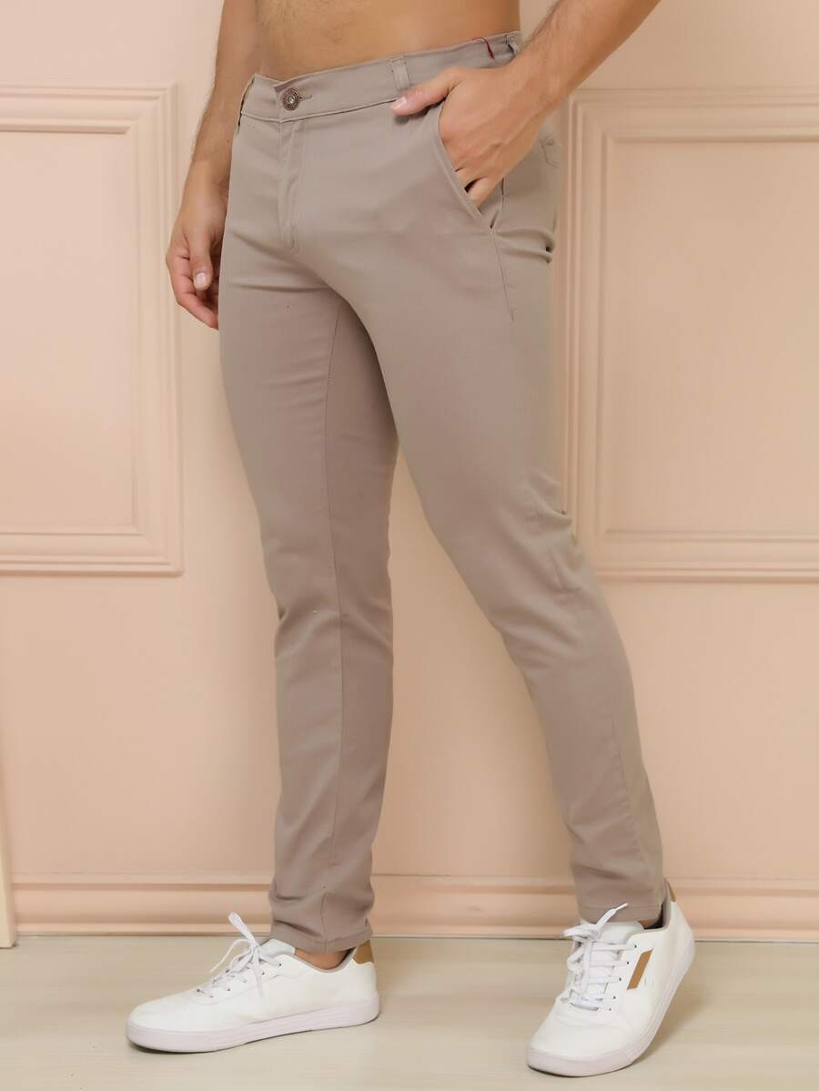 Men Jeans - 摩卡棕 - 查看 1