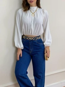 Women Blouses - White - View 4