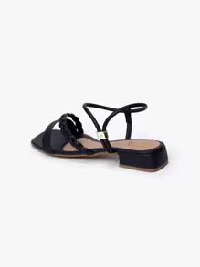 Women Flat Sandals - màu đen - Xem 4