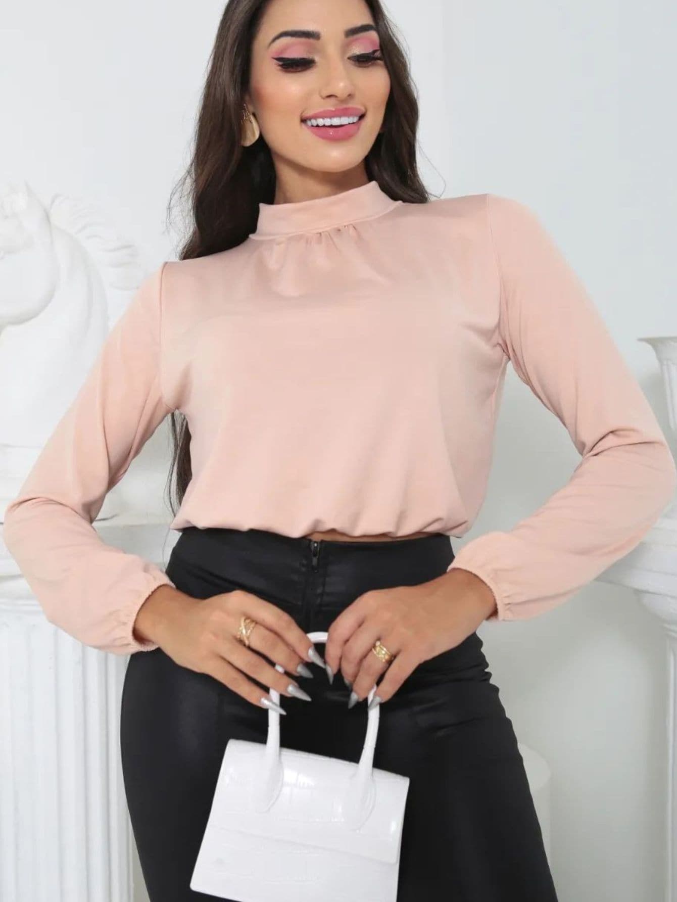 Women Blouses - Beige - View 1