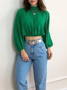 Women Blouses - Green - View 3