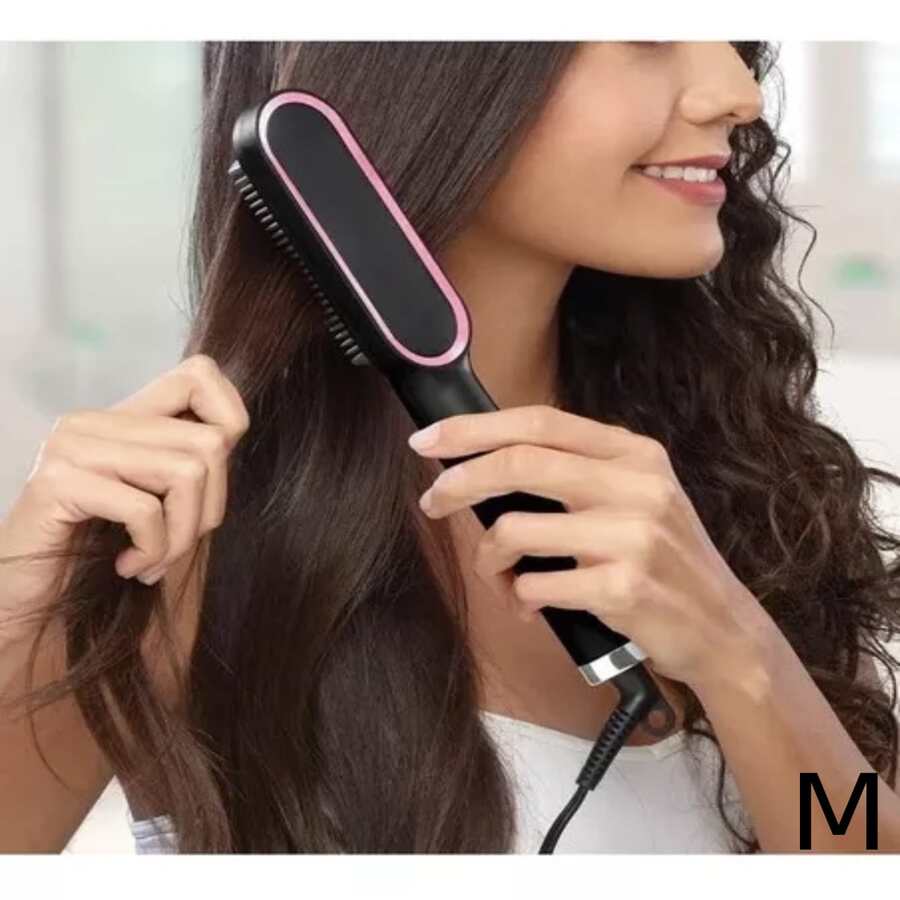 plancha con cepillo  para cabello - Negro - Ver 1