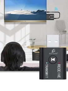 Ele-Gate Mini Bluetooth Adapter Usb 5.0 Transmitter Receiver - Black - View 4