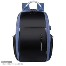Shendy Vendy Large Capacity Anti-Theft Backpack With USB Charger - Blue - View 5