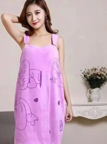 Towel Bathrobe Dryer One Sizehome Bathroom Decor Summer - Purple - View 4