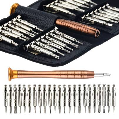 25 In 1 Mini Precision Screwdriver Magnetic Set Electronic Torx Screwdriver Opening Repair Tools Kit For IPhone Camera Watch PC