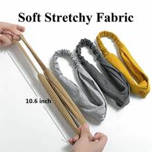 8pcs/Set Headbands For Women Twist Knotted Boho Stretchy Hair Bands For Girls Criss Cross Turban Plain Headwrap Yoga Workout Vintage Hair Accessories, Solid Color - Multicolor - View 3