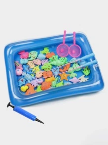 40入組/套隨機兒童釣魚玩具，包括釣魚竿、泳池套裝，可用於家庭、派對、男孩互動遊戲廣場 - 彩色 - 查看 3