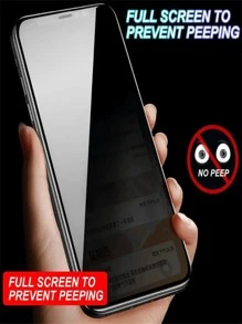 Película de Privacidade de vidro Temperado 3D para  APPLE 11 XR I14 14PRO 14PROMAX anti-queda  Preta - Preto - Visão 1