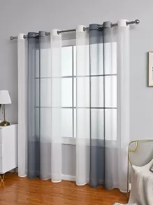 1 Miếng Hiện đại Màu sắc thay đổi dần Cửa sổ Màn Rèm cửa , Thích hợp Đối với Phòng khách , Phòng ngủ , Ban công - Xám - Xem 2
