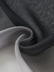 1pc Modern Style Ombre String Color Sheer Curtain For Living Room, Bedroom, Window, Balcony And Room Divider - Black - View 9