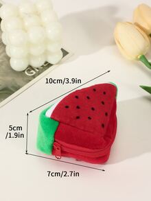 可愛西瓜形狀孩子們零錢包 - 彩色 - 查看 3