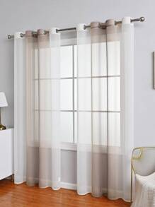 1 Miếng Tối giản hiện đại Màu sắc thay đổi dần mỏng Rèm Đối với Phòng khách , Phòng ngủ , Ban công , Nhà  Đồ trang trí - màu nâu - Xem 2