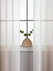 2 Panels  String Color Gradient Window Sheer Curtains, Living Room Bedroom Decorative Drapes For Window Bay, Balcony, Partition - Brown - View 2