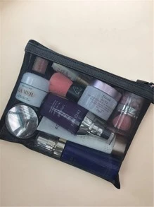 1 Miếng Mini Túi trang điểm Đối với Son môi Và Phấn nền Cushion , Có thể mang đi Và Phong cách Đơn giản Thiết kế Với Lưới Chất vải , Thích hợp Đối với Cô gái - màu đen - Xem 8