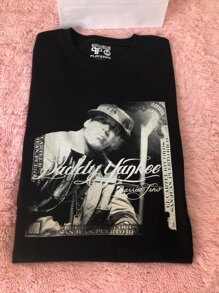 Playera Daddy Yankee disco barrio fino - Negro - Ver 2