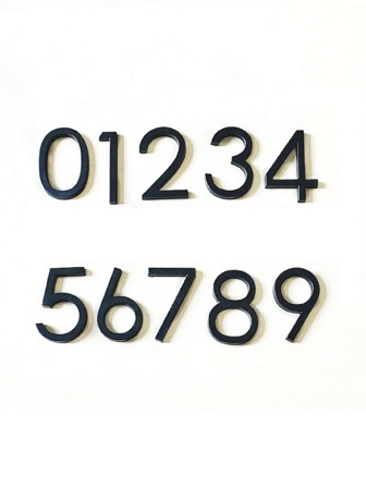 1 件黑色现代门牌号牌匾，锌合金材质，尺寸 125 毫米/5 英寸，适合户外标牌最佳礼物