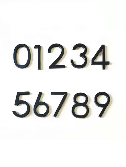 1 件黑色现代门牌号牌匾，锌合金材质，尺寸 125 毫米/5 英寸，适合户外标牌最佳礼物