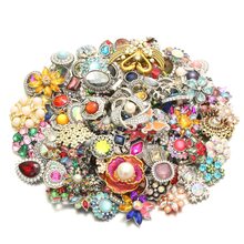 24pcs Mixed Style Rhinestones Snaps Jewelry Charms Ginger Buttons 18/20mm for Interchangeable Snaps Jewelry Making Women Teens Girls DIY Bracelet Necklaces Rings Brooch Accessories(Multi-Color) - Multicolor - View 3