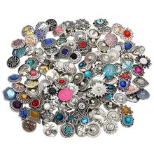 24pcs Mixed Style Rhinestones Snaps Jewelry Charms Ginger Buttons 18/20mm for Interchangeable Snaps Jewelry Making Women Teens Girls DIY Bracelet Necklaces Rings Brooch Accessories(Multi-Color) - Multicolor - View 1