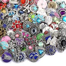 24pcs Mixed Style Rhinestones Snaps Jewelry Charms Ginger Buttons 18/20mm for Interchangeable Snaps Jewelry Making Women Teens Girls DIY Bracelet Necklaces Rings Brooch Accessories(Multi-Color) - Multicolor - View 4