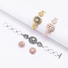24pcs Mixed Style Rhinestones Snaps Jewelry Charms Ginger Buttons 18/20mm for Interchangeable Snaps Jewelry Making Women Teens Girls DIY Bracelet Necklaces Rings Brooch Accessories(Multi-Color) - Multicolor - View 7