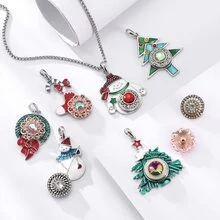 24pcs Mixed Style Rhinestones Snaps Jewelry Charms Ginger Buttons 18/20mm for Interchangeable Snaps Jewelry Making Women Teens Girls DIY Bracelet Necklaces Rings Brooch Accessories(Multi-Color) - Multicolor - View 8